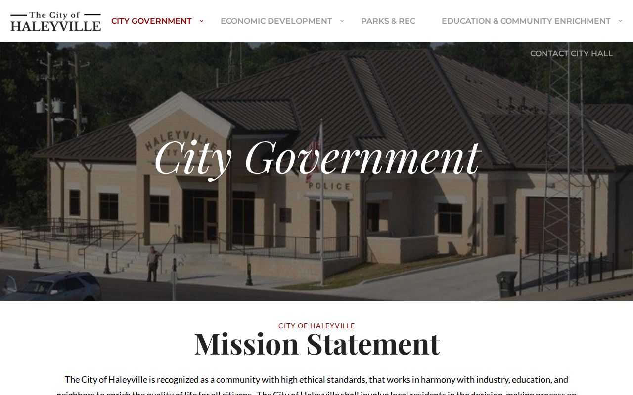 Haleyville Police official contacts for Winston County arrest records
