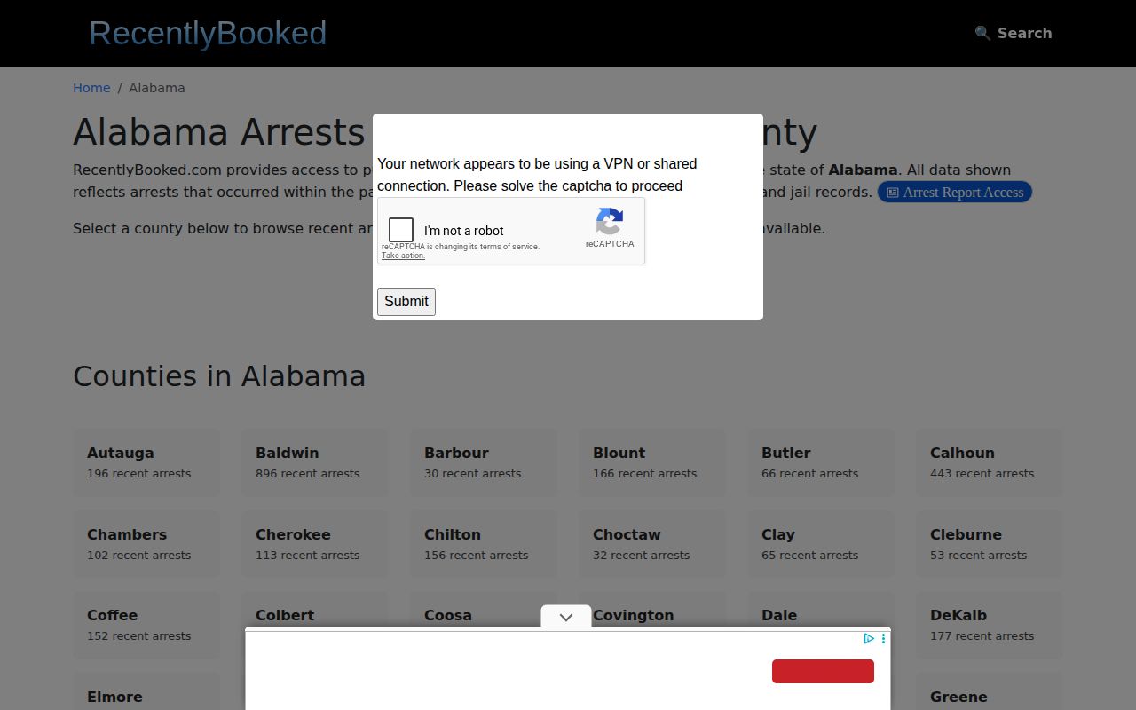 Winston County arrest archive missing from unofficial Alabama inventory