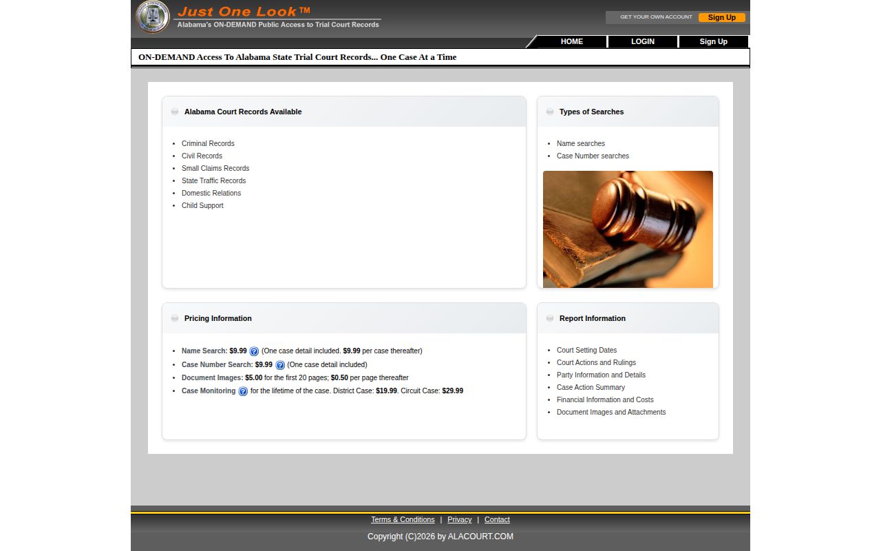 Winston County warrant court record search landing page