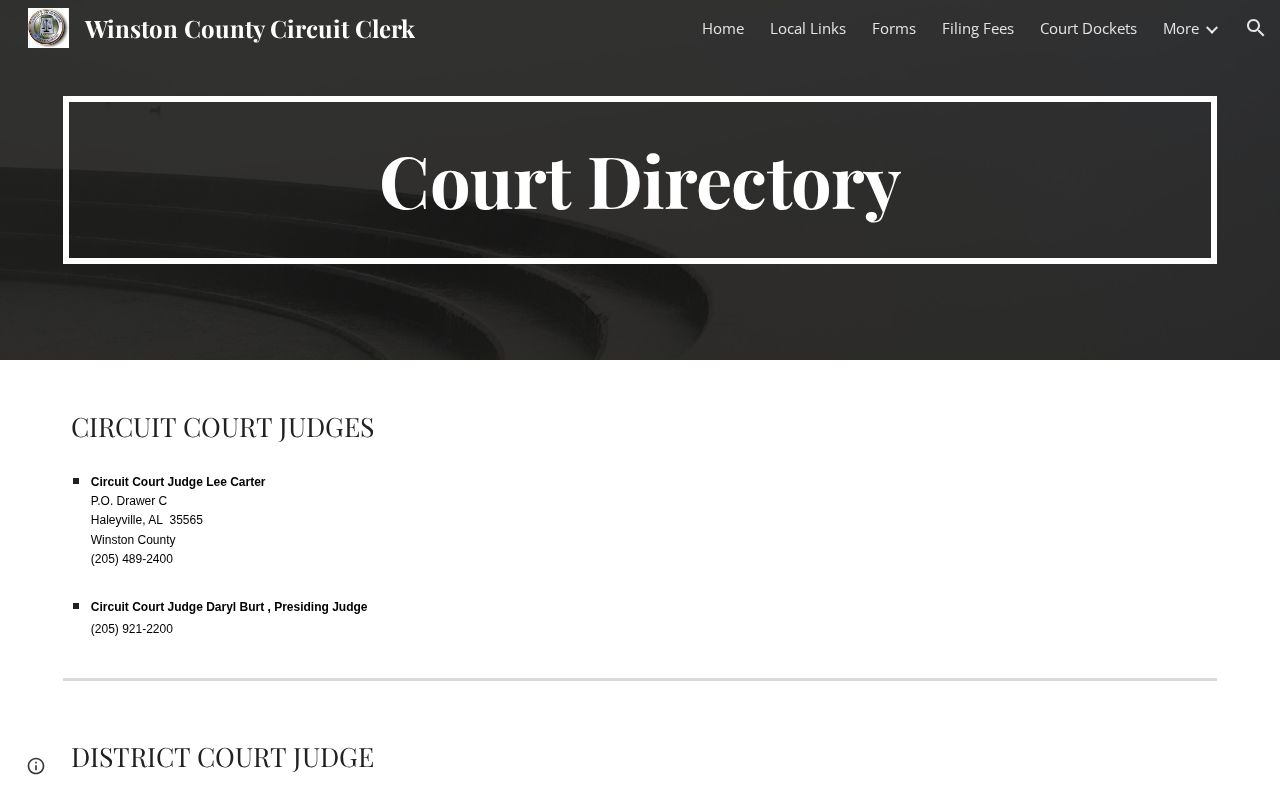 Winston County jail and sheriff booking contact directory